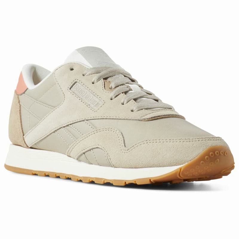 Tenisi Reebok Classic Nylon Dama Bej/Roz Romania XN9963LI